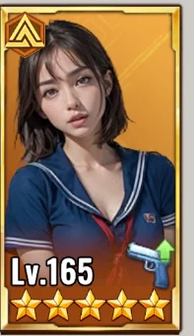 Legendary Rider hero card at level 165 with five stars