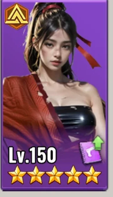 Epic Rider hero card at level 150 with five stars