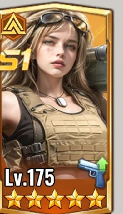 Legendary S1 Rider hero card at level 175 with five stars