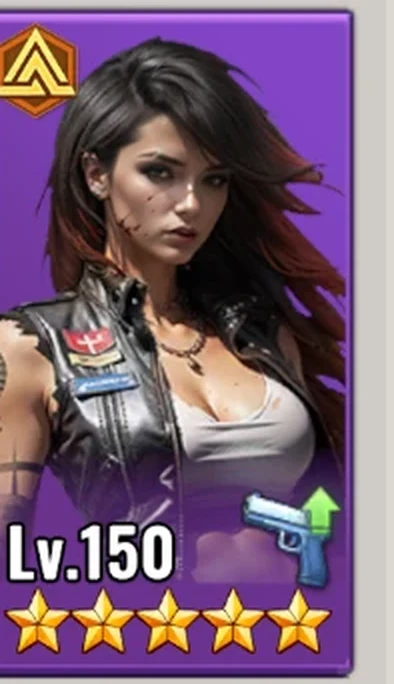 Epic Rider hero card at level 150 with five stars