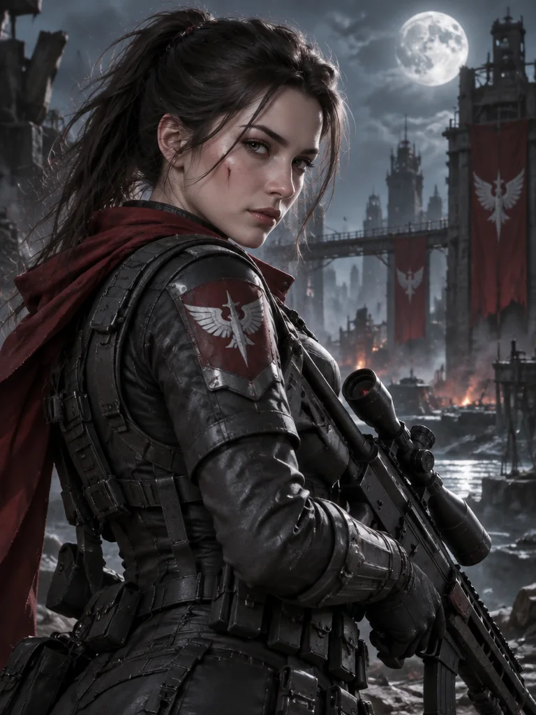 Illustrative Moonlit Elegy portrait representing Scarlett