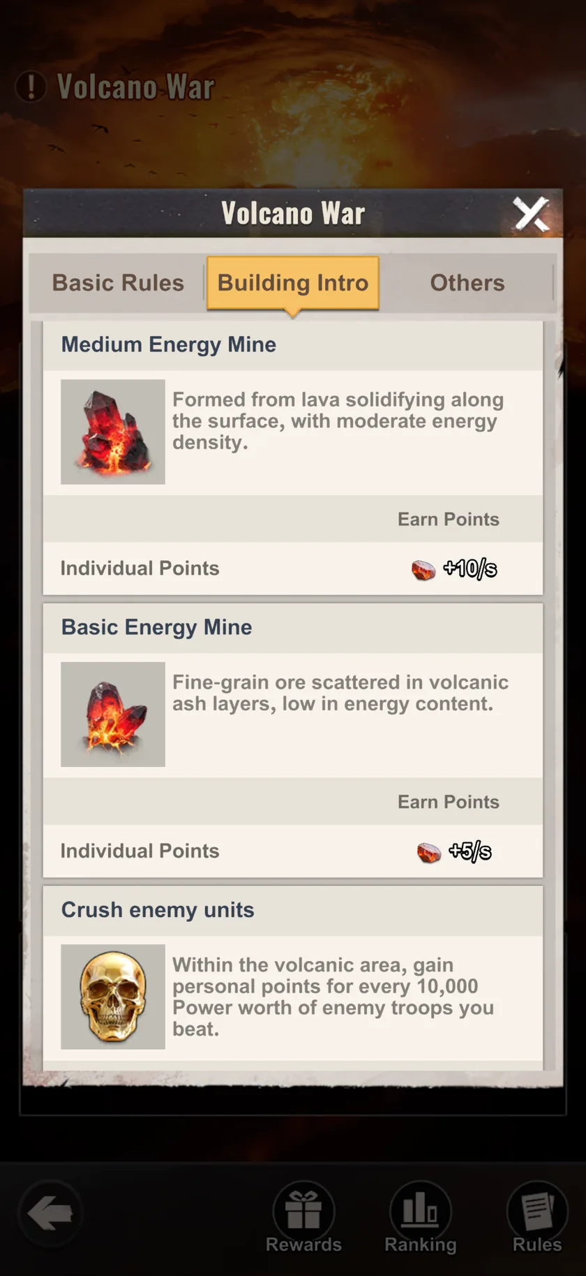 Last Z Volcano War in-game screenshot — In-game · Medium / Basic Energy Mines & Crush enemy units