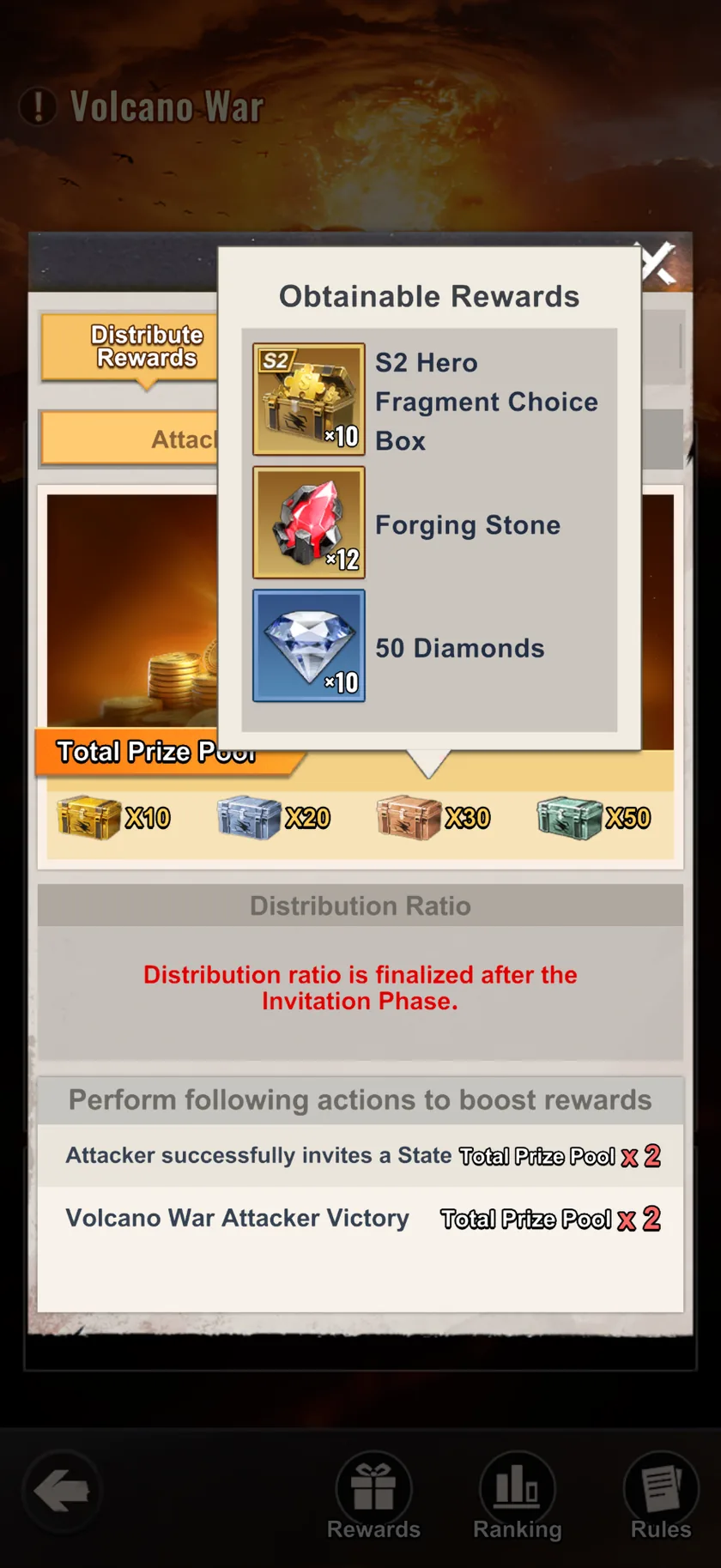 Last Z Volcano War infographic — Tier x10